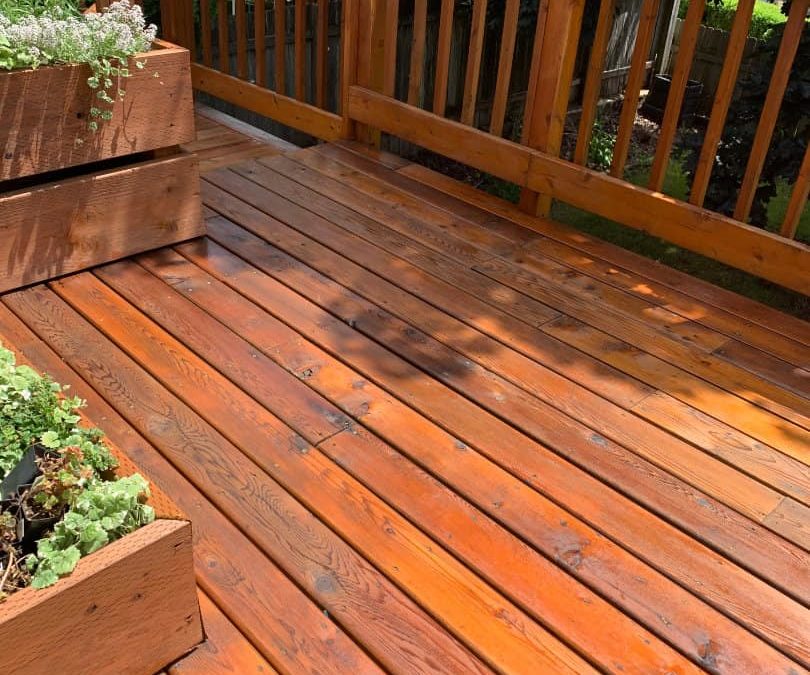 Deck staining in the Portland metro