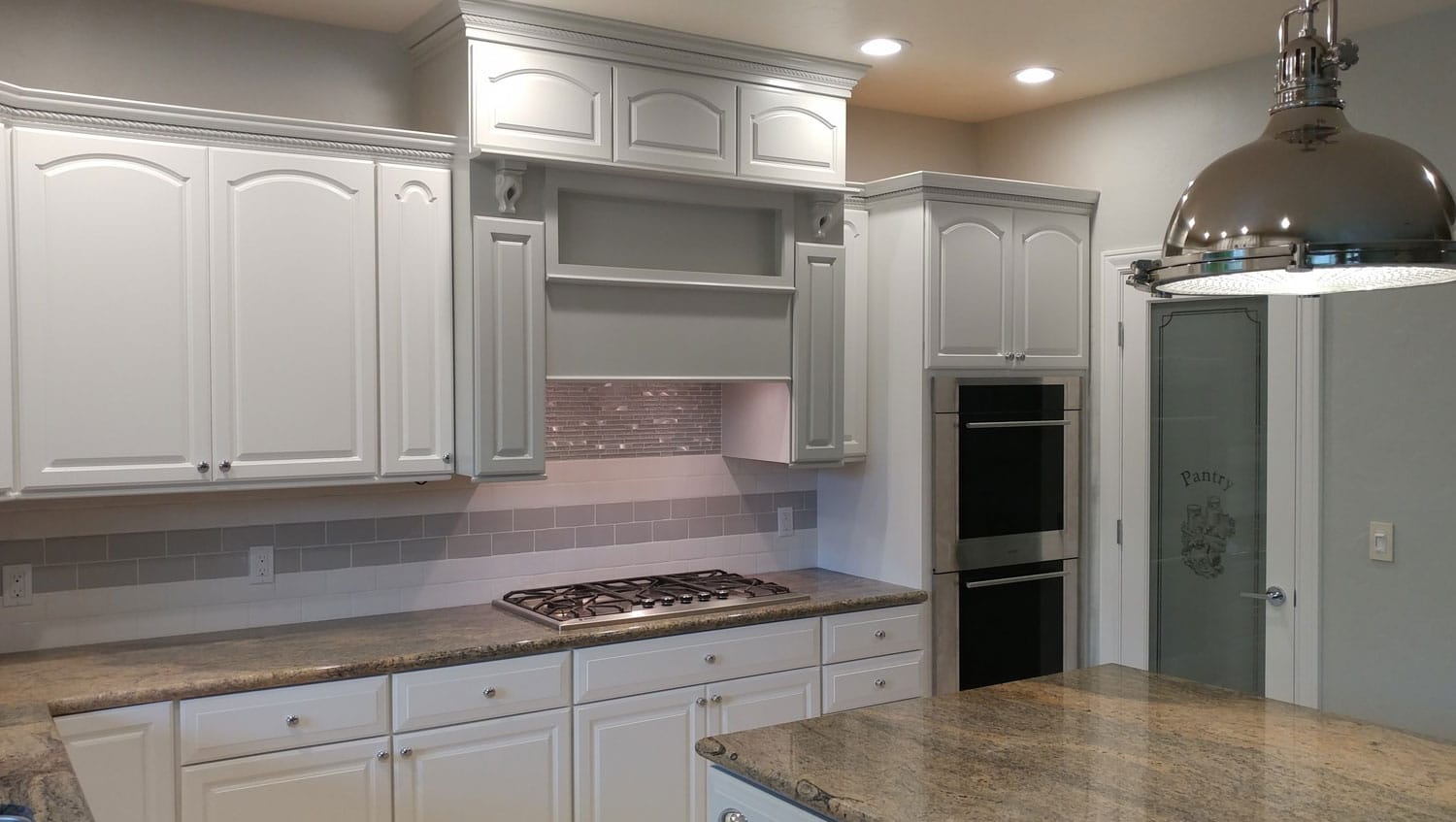 Before and after cabinet painting and refinishing in Portland by Two Brothers Painting — after