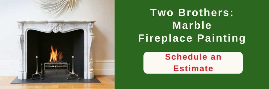 painted marble fireplace