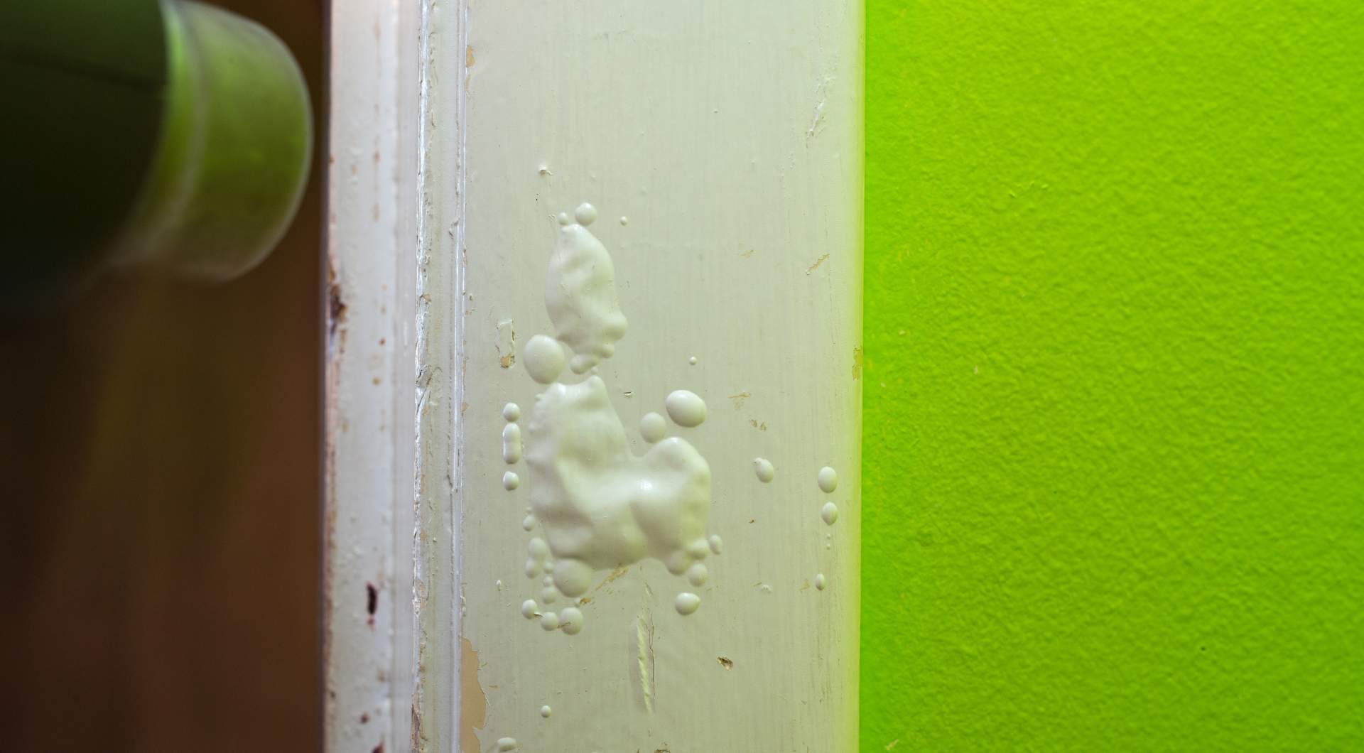 paint bubbling on wall