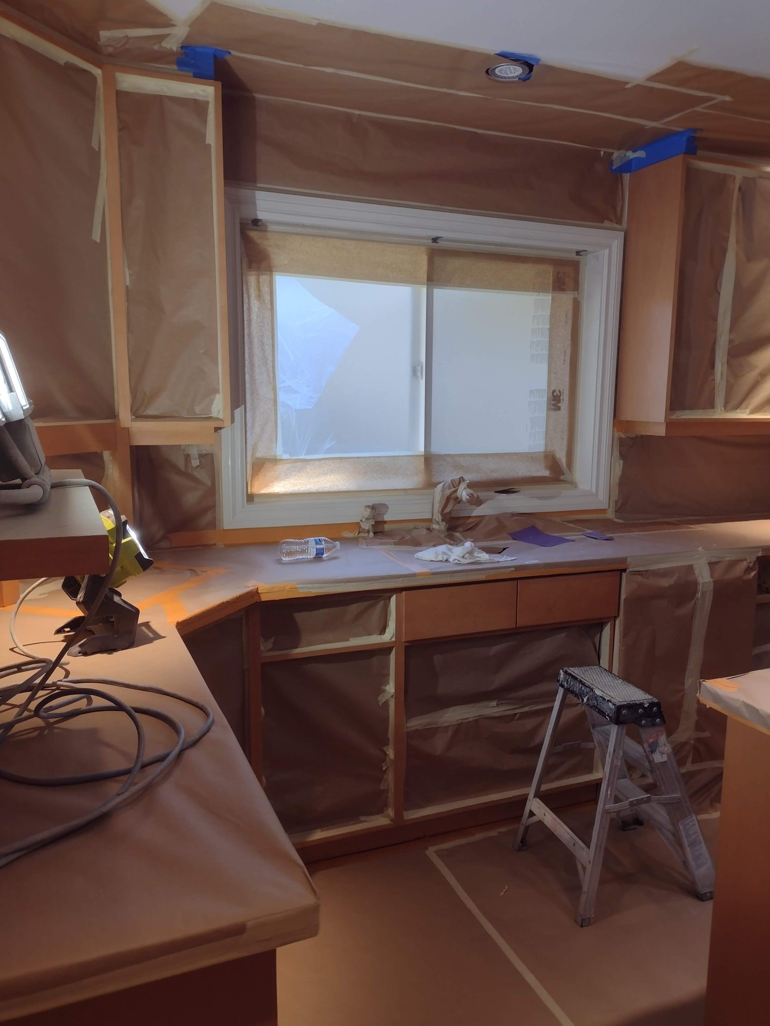 Kitchen cabinet refinishing project